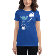 Load image into Gallery viewer, Leap Of Faith - Women's Short Sleeve T-Shirt - Skip The Distance, Inc