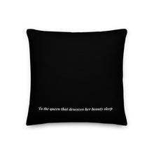 Load image into Gallery viewer, Queen Pillow - Black - Skip The Distance, Inc Available in the size 18x18.