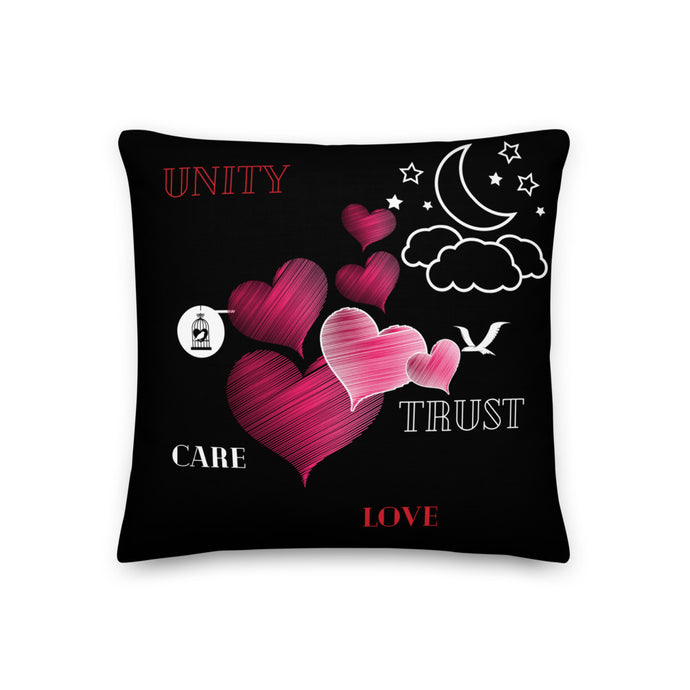 Unity And Trust - Skip The Distance pillow for couples. Made for long distance couples and couples alike. In size 18x18