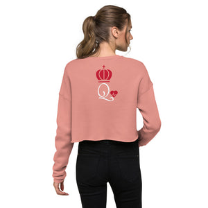 Queen Of Hearts - Women's Cropped Sweatshirt - Skip The Distance, Inc