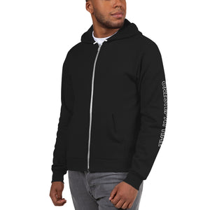 One Step - Men's Zip Up Hoodie - Skip The Distance, Inc