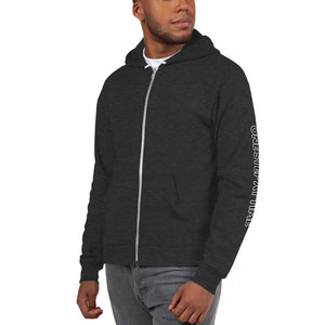 One Step - Men's Zip Up Hoodie - Skip The Distance, Inc