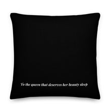 Load image into Gallery viewer, Queen Pillow - Black - Skip The Distance, Inc Available in the size 22x22
