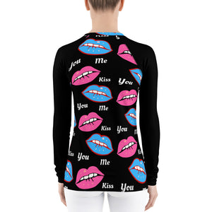 Just A Simple Kiss - Women's Rash Guard - Skip The Distance, Inc