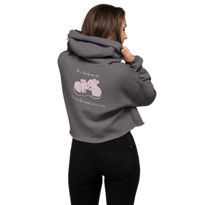 Four Kisses - Women's Cropped Hoodie - Skip The Distance, Inc