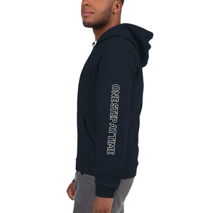 One Step - Men's Zip Up Hoodie - Skip The Distance, Inc