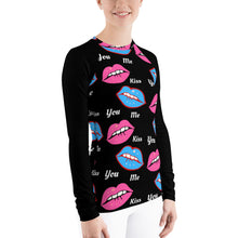 Load image into Gallery viewer, Just A Simple Kiss - Women&#39;s Rash Guard - Skip The Distance, Inc
