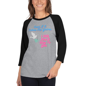 Finding The Way - Women's 3/4 Sleeve Raglan Shirt - Skip The Distance, Inc