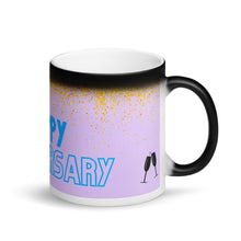 Load image into Gallery viewer, Our Anniversary - Matte Black Magic Mug - Skip The Distance, Inc, Anniversary Gift
