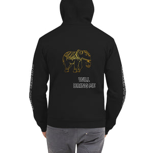 One Step - Men's Zip Up Hoodie - Skip The Distance, Inc