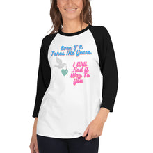 Load image into Gallery viewer, Finding The Way - Women&#39;s 3/4 Sleeve Raglan Shirt - Skip The Distance, Inc
