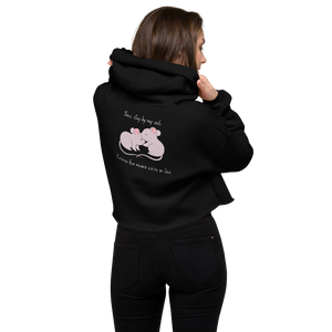 Four Kisses - Women's Cropped Hoodie - Skip The Distance, Inc