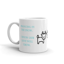 Load image into Gallery viewer, Prancing In The Snow - Skip The Distance, Inc, Snow Mug
