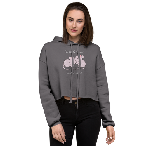 Four Kisses - Women's Cropped Hoodie - Skip The Distance, Inc