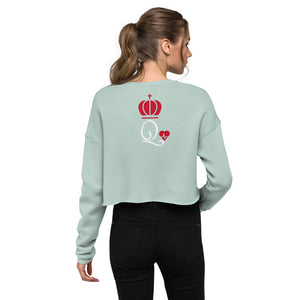 Queen Of Hearts - Women's Cropped Sweatshirt - Skip The Distance, Inc