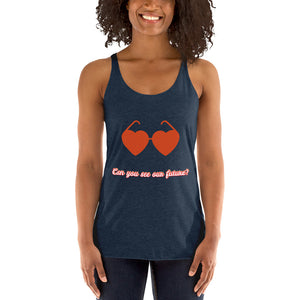Women's Racerback Tank Navy | Skip The Distance
