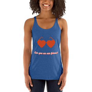 Women's Racerback Tank Blue | Skip The Distance